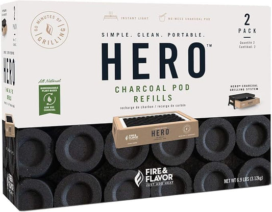 Fire & Flavor HERO Pods Charcoal Grill Pod 2 Pack Refill