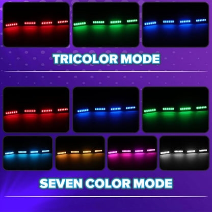 4-in-1 RGB Front Grill Lights Fit for Tacoma TRD Sport/Off-Road 2024 2025 | APP Control, 8 Lighting Modes, with Fuse Adaptor, LED Grille Light Bar Compatible with Tacoma TRD Sport/Off-Road/Prerunner