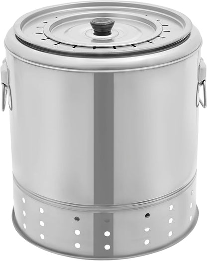 Portable Barbecue Charcoal Barrel Grill Stainless Steel Portable Compact BBQ Charcoal Grill Barrel Charcoal Grill for Camping Picnics Parties Beaches (Capacity: 20 Skewers)