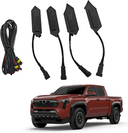for Toyota Tacoma TRD Sport/Off Road/PreRunner 2024-2026 Front Grille LED Light Amber Light 4pcs Car Accessories
