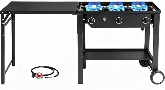 ROVSUN 2/3 Burner Outdoor Propane Gas Stove High Pressure Stand Cooker for Backyard Cooking Camping Home Brewing Canning Turkey Frying
