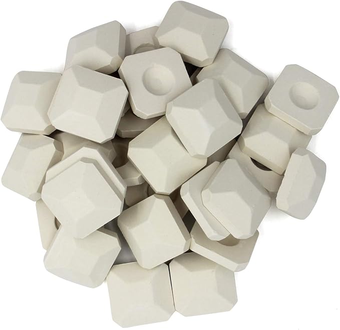 Hongso Ceramic Briquettes Grill Bricks Replacement for Lynx L27 L30 L30PSP L36 L42 L54, Lynx Grill Parts for L5430 L54PS LBQ27 LBQ36 and Other Models, 48-Piece Barbecue Briquettes Gas Grill Stones