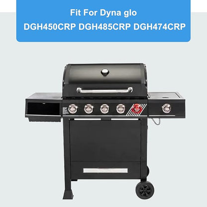 Uniflasy Grill Parts for Dyna-Glo DGH474CRP DGH450CRP,Grill Replacement Part Kit for Dyna-Glo 3/4/5 Burner Grill,Porcelain Steel Grill Heat Plate, Stainless Steel Burner Tube,Cooking Grates