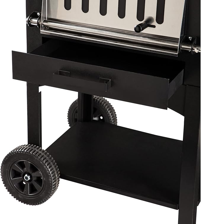 Evergreen Charcoal Grill/Oven- 25.39 x 61.42 x 19.68 Inches Outdoor Safe and Weather Resistant for Outdoor Dining and Heating