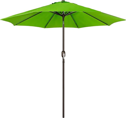 Blissun 9' Outdoor Patio Umbrella, Outdoor Table Umbrella, Yard Umbrella, Market Umbrella with 8 Sturdy Ribs, Push Button Tilt and Crank
