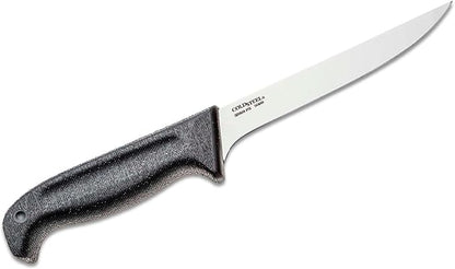 Cold Steel Commercial Series 6" Flexible German 4116 Stainless Steel Fixed Blade Narrow Straight Back Game & Fish Processing Cutting Boning Knife with Ergonomic Kray-Ex Handle