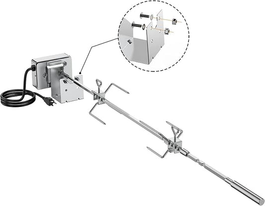 onlyfire Stainless Steel Grill Rotisserie Kit for Weber Genesis Grills | For Weber Genesis II/Genesis II LX 200 and 300 Series Grills, NOT FIT Genesis 300 series from 2007-2016, 2022 and newer