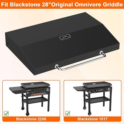 Upgrade Griddle Lid for Blackstone 5857 Omnivore 28" Griddle Hood, Flat Top Hinged Lid for Blackstone 2206 1883 1517 2287 2403, 28 in XL 3-Burner Omnivore Griddle and More 28 Inch Original Griddle