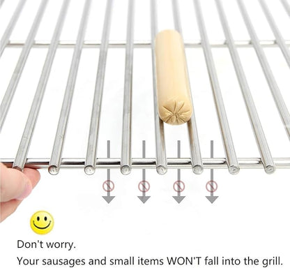 Hongso SCG637 17.5 inch 304 Stainless Steel Grill Grates for Weber Spirit E210, Spirit 200 E-210 S-210 E-215 S-215 E-220 S-220, Spirit II E/S 210 Grills (Front-Mounted Control), 7637 for Spirit 2 GS4