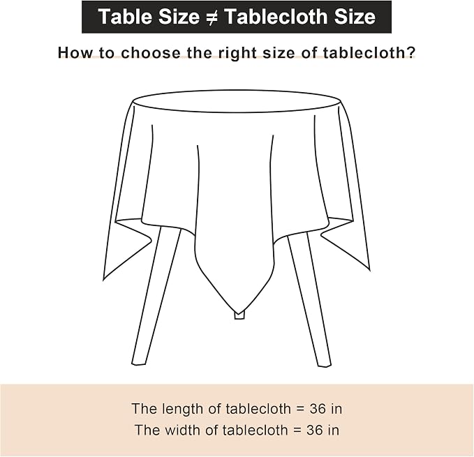 Wolkemer Faux Linen Small Square Tablecloth Heavy Duty Wrinkle Resistant Fabric Table Cloths 36 x 36 Inch Flaxen Coffee Table Cover for Kitchen Dining Indoor Outdoor Tabletop Decoration