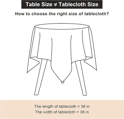 Wolkemer Faux Linen Small Square Tablecloth Heavy Duty Wrinkle Resistant Fabric Table Cloths 36 x 36 Inch Flaxen Coffee Table Cover for Kitchen Dining Indoor Outdoor Tabletop Decoration