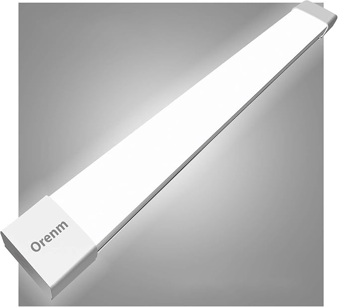 orenm Plug and Play Linkable Waterproof LED Tube Light ，4FT 36W 5000K with Switch Cord Easy Installed on Ceiling or Wall Without Wiring for LED Garage Light Under Cabinet Light LED Shop Light (4FT)