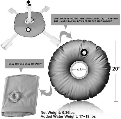 Foldable Portable Beach Umbrella Stand - Portable Patio Umbrella Base Holder, Outdoor Sunshade Anchor, with Weight Bag for Stadium, Courtyard, Garden, Beach, Grass