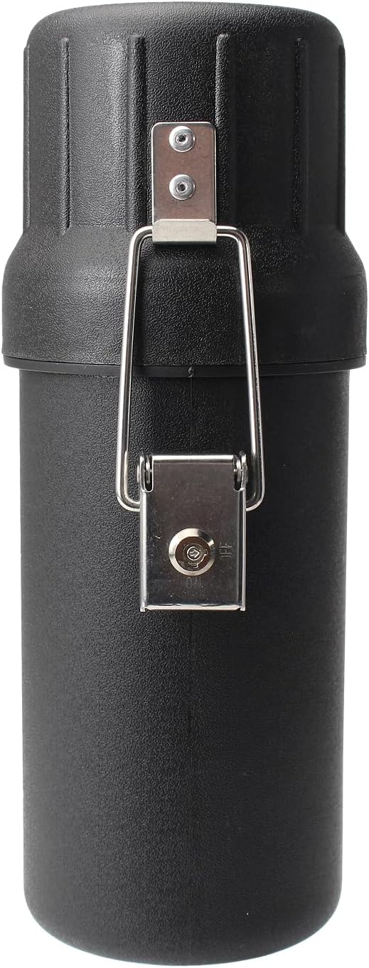 Universal Motorcycle Tool Tube,Motorcycle Storage Box Waterproof - Black(with Lock)