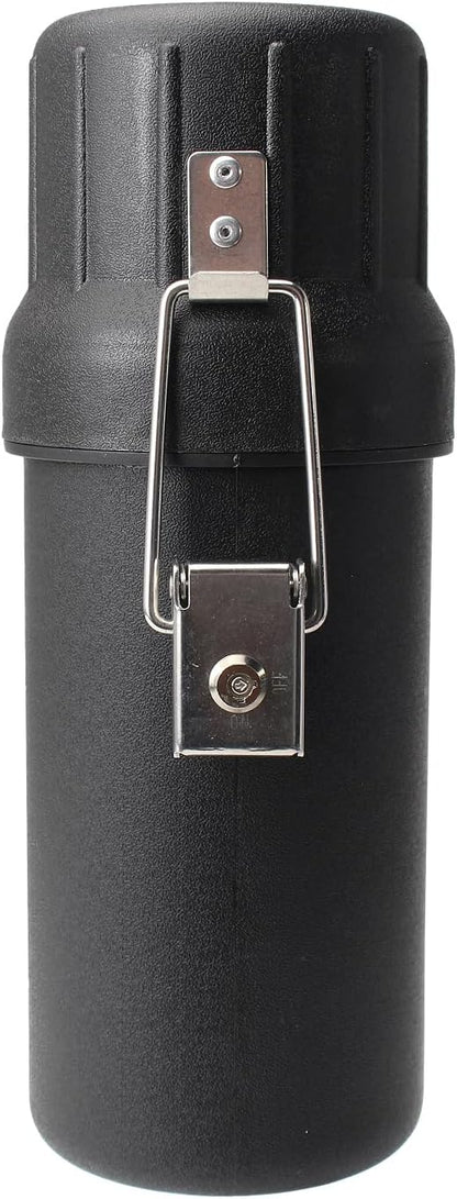 Universal Motorcycle Tool Tube,Motorcycle Storage Box Waterproof - Black(with Lock)