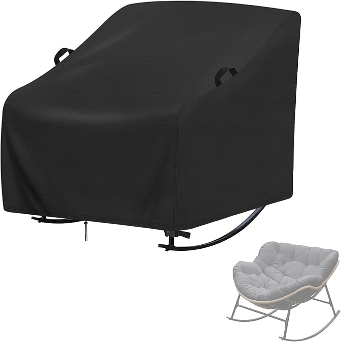 Cover for Rocking Chair,Covers compatible with Porch Rocking Chairs,Patio Rocker Cover for Porch,Patio,Balcony(59"Wx43"Dx31"H,1-Pc)