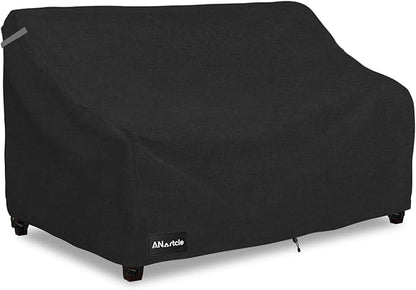 ANartcle 3-Seater Patio Sofa Cover,76W x 32.5D x 33H Inches Outdoor Couch Cover,100% Waterproof Heavy Duty Patio Sofa Covers,Patio Furniture Covers,Black