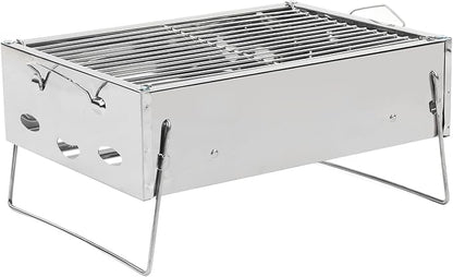Portable Charcoal Grill, Foldable Stainless Steel Grill for Outdoor Picnic Cooking