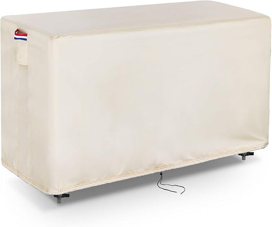 Outdoor Prep Table Cover 30 Inch,Waterproof Patio Outdoor Stainless Steel Metal Grill BBQ Table Cart Cover Dustproof Windproof All Season Pretection for Outdoor Table - 30 x 24 x 20 Inch-Beige