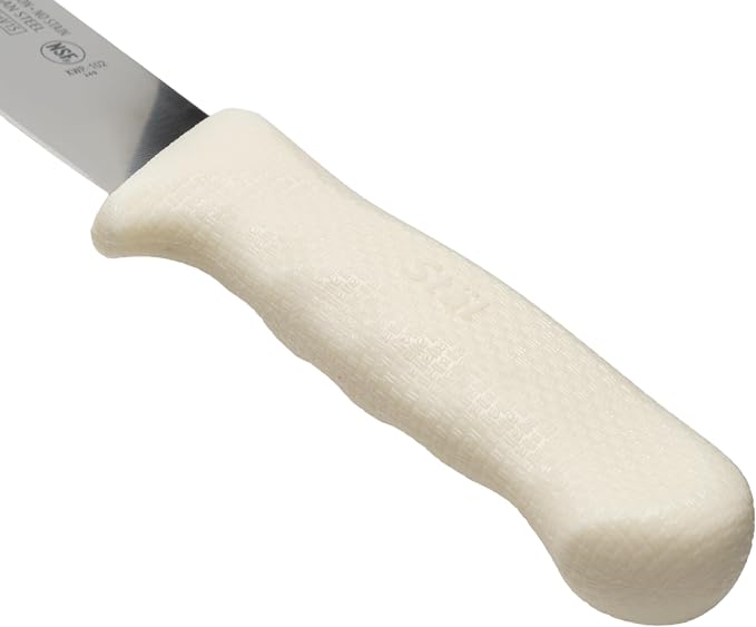 Winco 10" White Plastic Butcher Knife with Handle | High-carbon steel, Restaurant service
