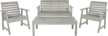highwood Weatherly 4-Piece Garden Conversation Set, Harbor Gray