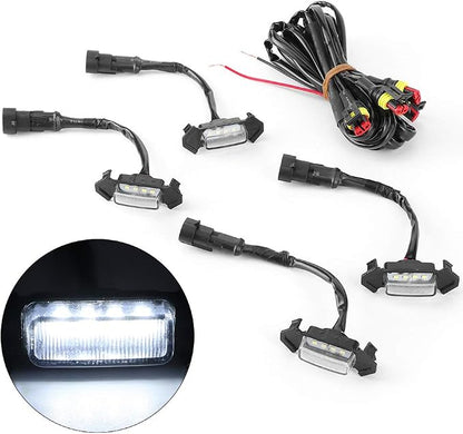 4pcs 12V Car LED Grille Light for 2016-2020 - High Brightness Accessory (White Case)