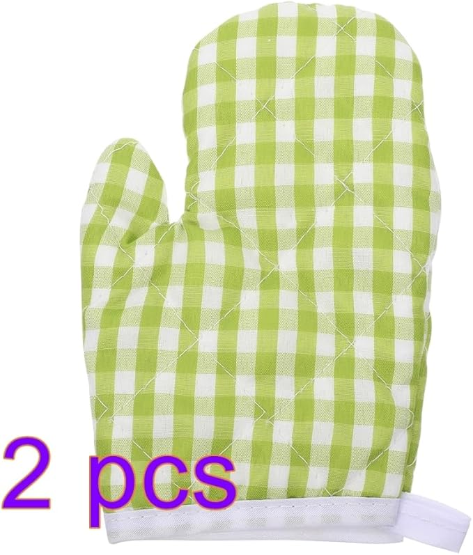 DOITOOL Kids Oven Mitts 2-Pack Childrens Oven Mitts for Cooking and Baking Safe Heat Resistant Gloves 13.38X9.44X0.78In Kitchen Accessories for Little Kids
