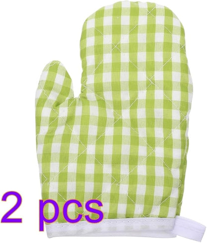 DOITOOL Kids Oven Mitts 2-Pack Childrens Oven Mitts for Cooking and Baking Safe Heat Resistant Gloves 13.38X9.44X0.78In Kitchen Accessories for Little Kids