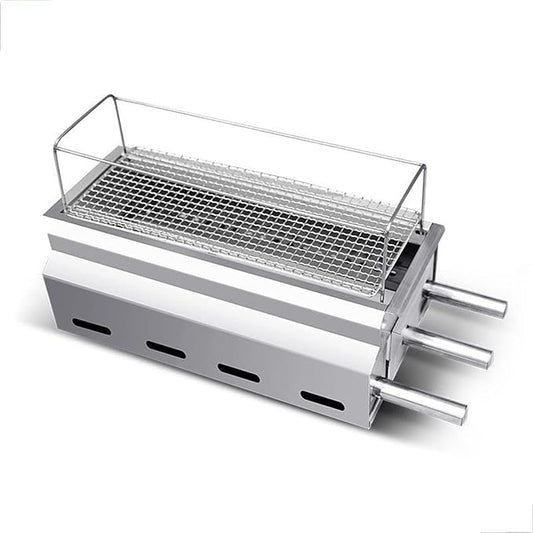 Small Barbecue Grill, Smokeless Warm String Grill, Home Thickened Stainless Steel Charcoal Grill, Portable for Outdoor Picnics, Family Gatherings, Camping, Desktop, Travel, Backpacking