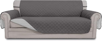 Easy-Going Reversible Couch Cover, 3 Cushion Sofa, Large, Gray/Light Gray | Machine Washable Slipcover For Dogs, Water Resistant Furniture Mat For Living Room, Non-Slip Sofa Cover, Pet Friendly