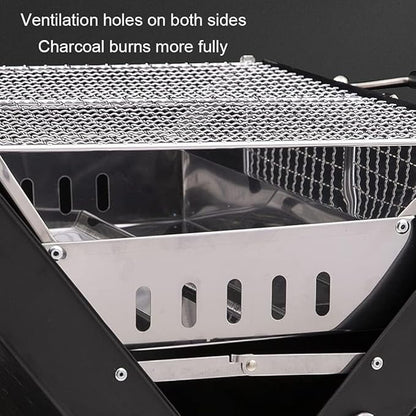 Portable barbecue grill Household outdoor barbecue grill Outdoor charcoal stainless steel barbecue utensils Foldable barbecue stove Suitable for 3-8 people