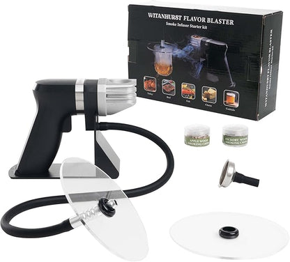 Portable Handheld Cold Smoking Gun Electric Smoker, Cold Indoor Smoker Smoke Infuser Gun Cocktail Kit for Food and Drinks – Includes Wood Chips and Batteries