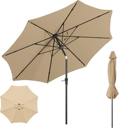 Outdoor Patio Umbrella, 8 Ribs Market Table Umbrella
