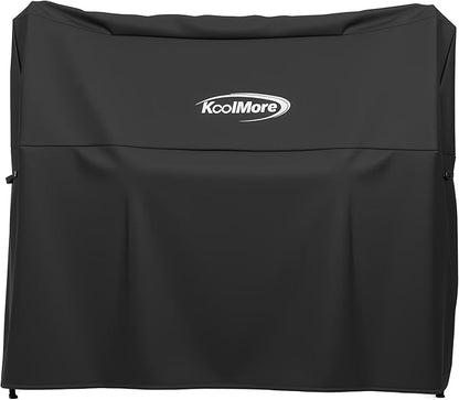KoolMore 92 in. Charcoal and Wood BBQ Grill, Santa Maria Argentine Style Grill with Dual Adjustable Grate, Heavy Duty, in Black