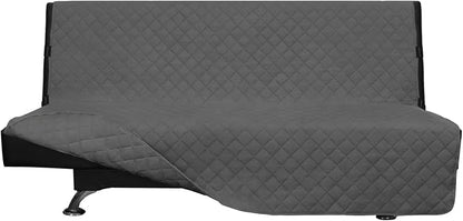 Easy-Going Reversible Couch Cover, Large Futon Sofa, Gray/Gray | Machine Washable Slipcover For Dogs, Water Resistant Furniture Mat For Living Room, Non-Slip Sofa Cover, Pet Friendly