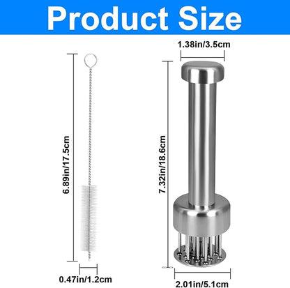Stainless Steel Meat Tenderizer Tool with 21 Ultra-Sharp Needles Premium Meat Tenderizer Durable Mallet Easy Grip Hammer for Beef Turkey Chicken Steak Dishwasher Safe