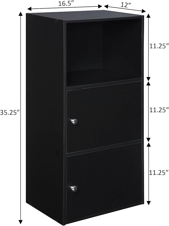 Convenience Concepts 151187 X-Tra Storage 2-Door Cabinet, Black