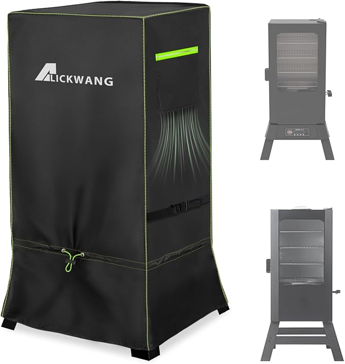 30'' Smoker Cover, Heavy Duty 600D Outdoor Waterproof Digital Smoker Cover | for Most Masterbuilt/East Oak and 30" Vertical Smoker, Foldable Skirt, It can be used with or without legs,25"x 25"x 41.5"