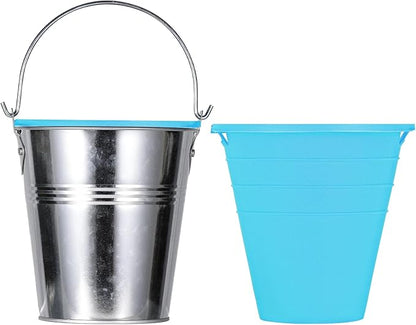 2pcs reuasble Silicone Grease Bucket Liners Compatible for Traeger/Pit Boss ect/Oklahoma Joe' /Green Mountain Grill Drip Tray Bucket Liner for pro Pellet Wood Smoker Grill Accessories（Blue）