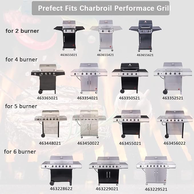 Grill Replacement Parts for Charbroil Performance 4 Burner 463366022 463365021 463365522 463352521, 5 Burner 463448021,G325-0002-W1 G327-2100-W1,Char broil 463365021 Parts, 463365021 Replacement Parts