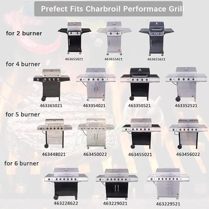 Grill Replacement Parts for Charbroil Performance 4 Burner 463366022 463365021 463365522 463352521, 5 Burner 463448021,G325-0002-W1 G327-2100-W1,Char broil 463365021 Parts, 463365021 Replacement Parts