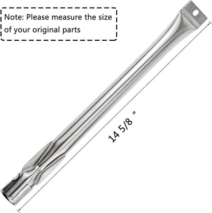 Yiming Grill Replacement Parts for Grillmaster 720-0697, Nexgrill 720-0697 and Sunbeam 720-0697 Gas Grill Models, Stainless Steel Heat Plate Tent Shields, Grill Burner Tubes Set, 4-Pack