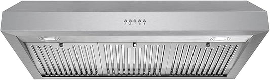 COSMO UC36 36 in. Haven Collection 380 CFM Ducted Under Cabinet Range Hood, LED Lights, Button Controls, Stainless Steel