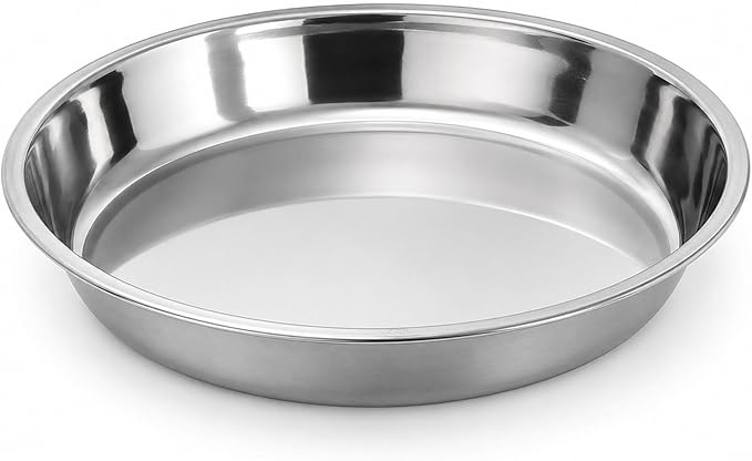 LOGOFUN Stainless Steel Charcoal Pan Stainless Steel Grill Ash Plate Metal Round Charcoal Smoke Pan for Kitchen Home Supplies - 9.3X9.3X1.3in
