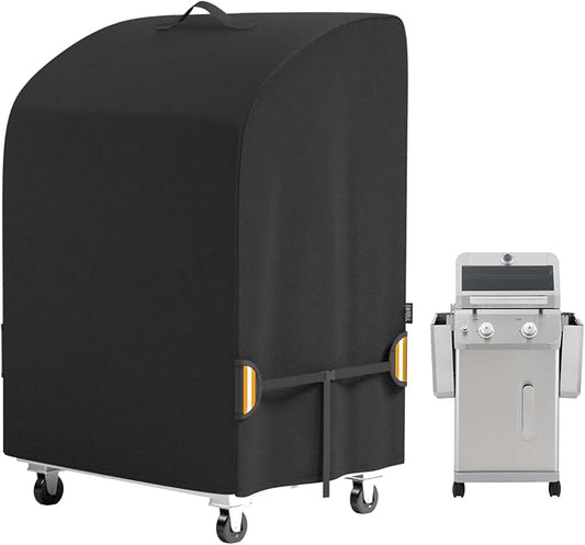 EVRBUL 32 in Small BBQ Grill Cover, 32" W x 24" D x 43" H Heavy Duty 420D Waterproof 2 Burner Gas Grill Cover for Weber Char-Broil Nexgrill and More Grills with Collapsed Side Tables
