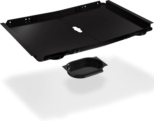 Replacement Grease Tray with Catch Pan for Dyna Glo Grill Replacement Parts, 24-30" Universal Drip Pan for 4 5 Burner Gas Grill Nexgrill Replacement Parts, Grill Tray for Kenmore BHG Expert (Black)