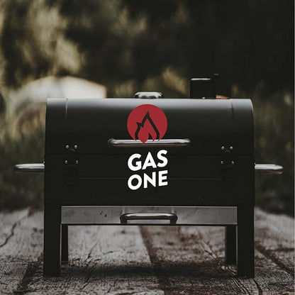 GasOne Portable Tabletop BBQ Grill - 18-inch, 2-Tiered, Side Handles & Lid - Compact Charcoal Grill for Picnic & Tailgate