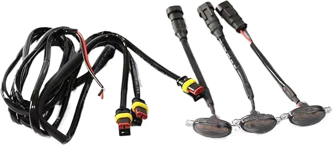 Car Front Grille Lights Boost Visibility Safe Driving | Bright Yellow LED Lights for Car Front for Camping, Travel, Commuting Urban Road Short Outings Adventures