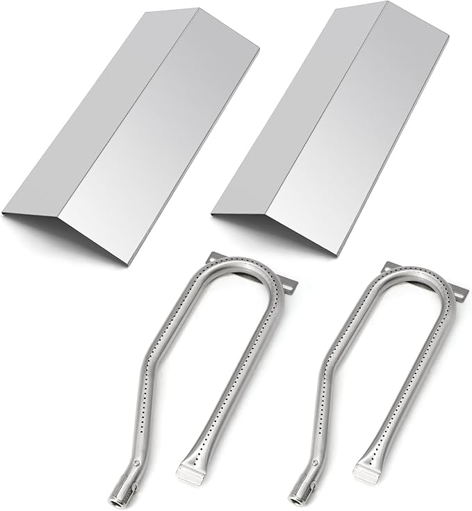 Grill Replacement Parts for Cuisinart CGG-306 CGG306, Flame Tamer 306-20133 & Gas Burner 306-20092 Replacement for Cuisinart CGG-306 Chef's Style Portable Gas Grill
