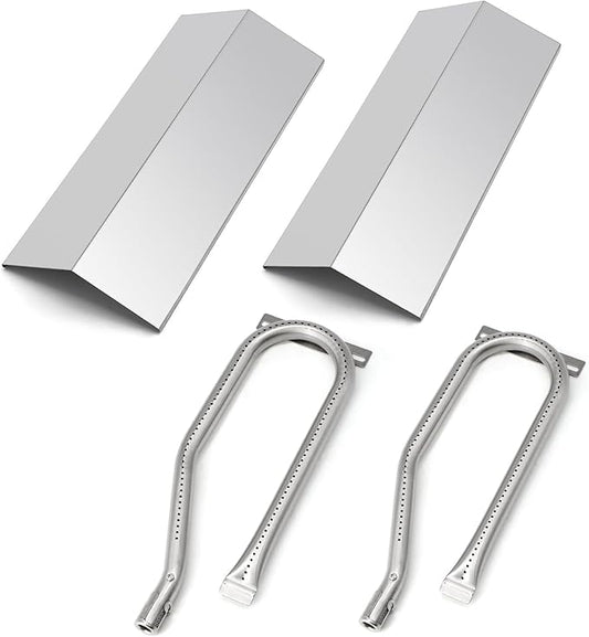 Grill Replacement Parts for Cuisinart CGG-306 CGG306, Flame Tamer 306-20133 & Gas Burner 306-20092 Replacement for Cuisinart CGG-306 Chef's Style Portable Gas Grill